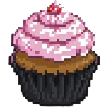 cupcake with pink icing emoji