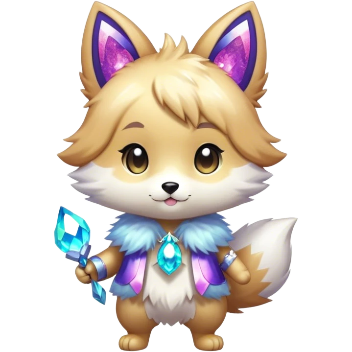  High quality detailed Cute Cool Kawaii stylish Pretty Chibi Fur-Sona Shiny Colorful Sparkly Fakemon Full Body emoji
