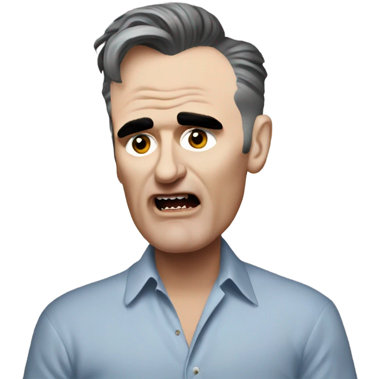Morrissey eating meat emoji