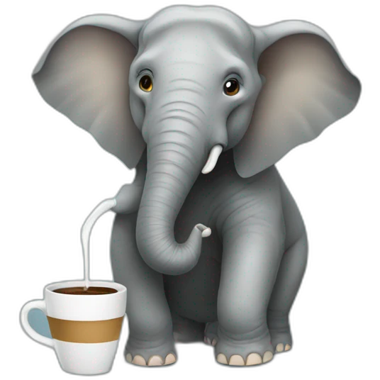 elephant-drinking-coffee emoji