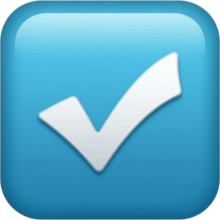 A roblox real check mark from roblox its a square with a checkmark and it’s blue emoji