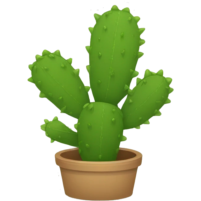 single flat Nopal without pot emoji
