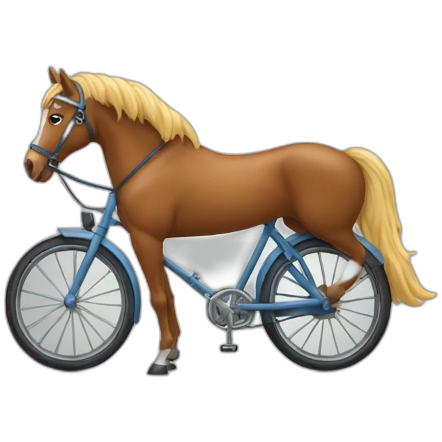 Un cheval sur un vélo  emoji