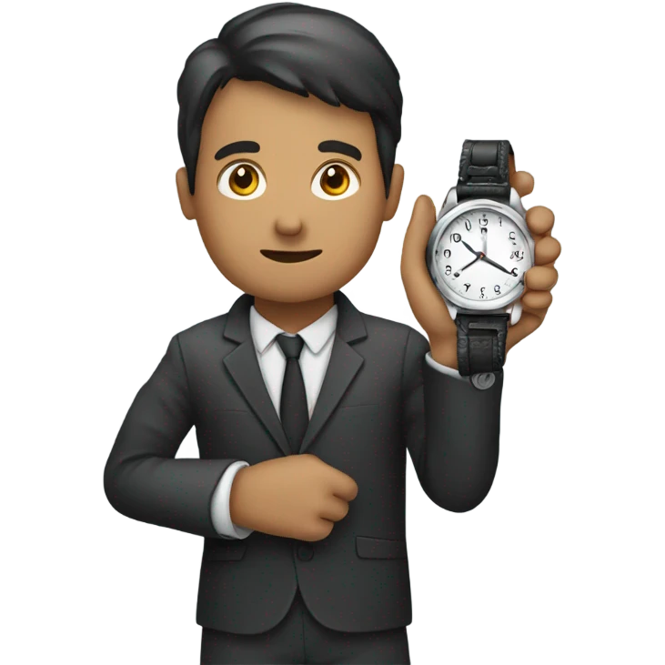 holding a wathc emoji