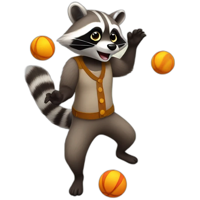 racoon-juggling emoji