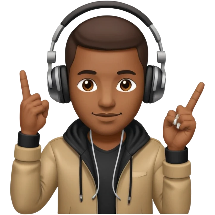 DJ with middle finger up emoji