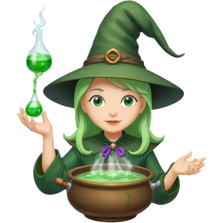 green witch cooking potion emoji