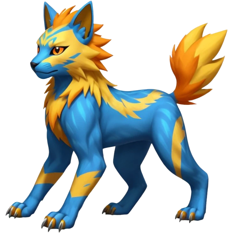Electrike-Manectric-Luxray-Bobcat-Fakémon-fusion-animal-creature, full body  emoji