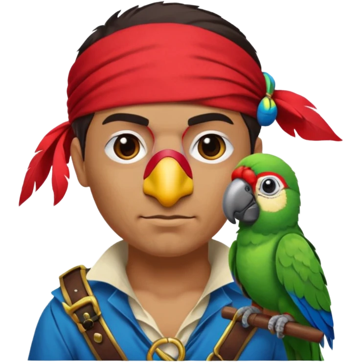 pirate and parrot emoji