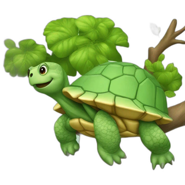 tortue-sur-arbre emoji
