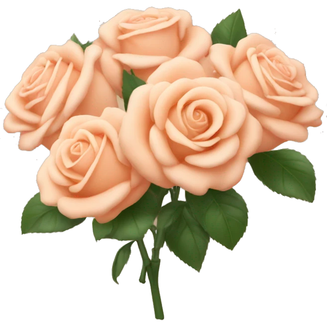 Pale peach bunch of roses emoji