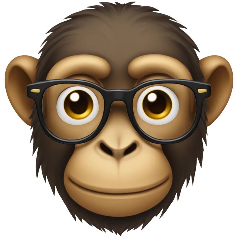 Monkey wearing glasses emoji