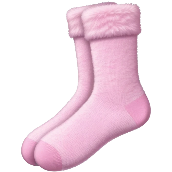 light pink fuzzy socks emoji