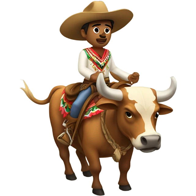 mexican on a bull emoji