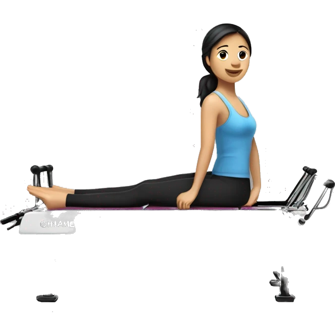 Filipina on pilates reformer  emoji