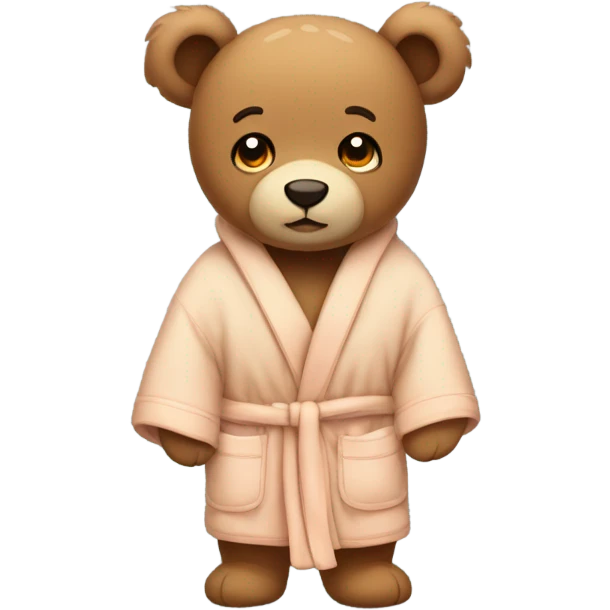 teddy bear with robe emoji
