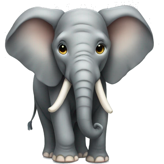 elephant with a bow emoji