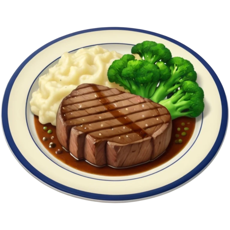 no chicken rather a plate with food including meat and a few side dishes emoji