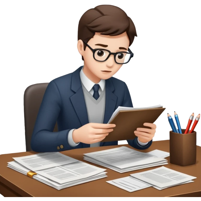 A person undertaking a manual review or triaging of the inputs of events emoji
