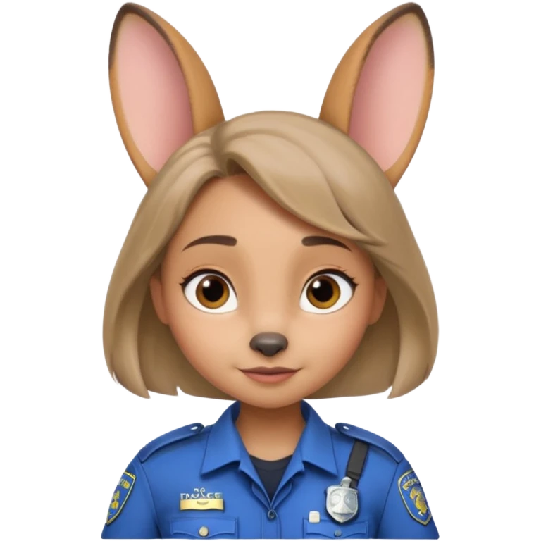 judy hopps with police suit from zootopia, pixar emoji