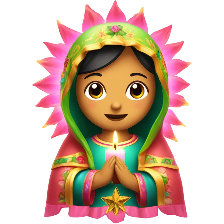 La virgen de Guadalupe candle emoji
