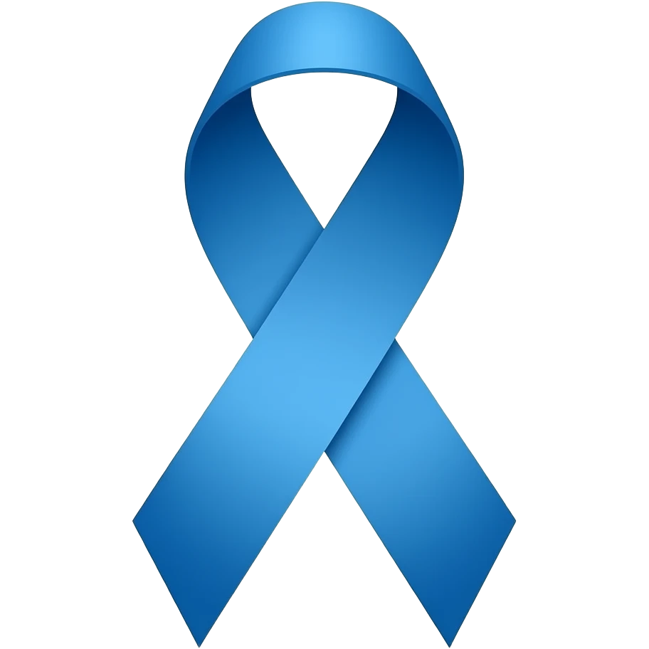 Autism Awareness day ribbon in blue colour only emoji