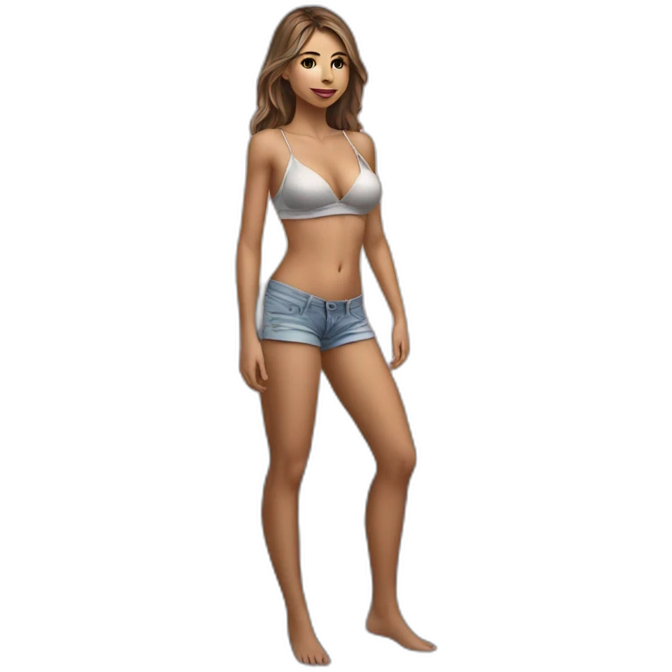 star riley reid standing on the beach dressing emoji