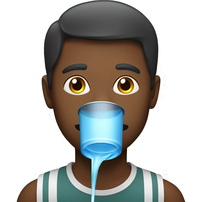A man drinking water emoji