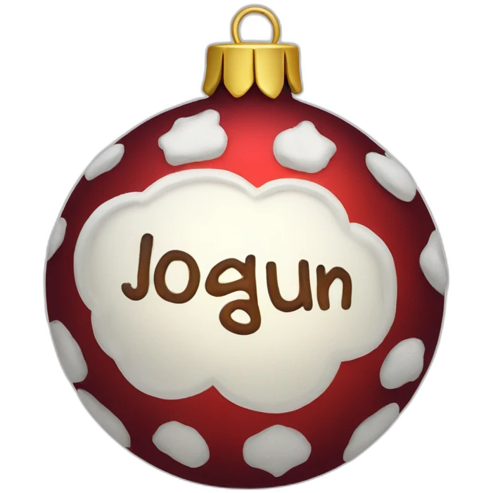 CHRISTMAS BALL WITH A NAME "JOAQUIN" IN IT emoji