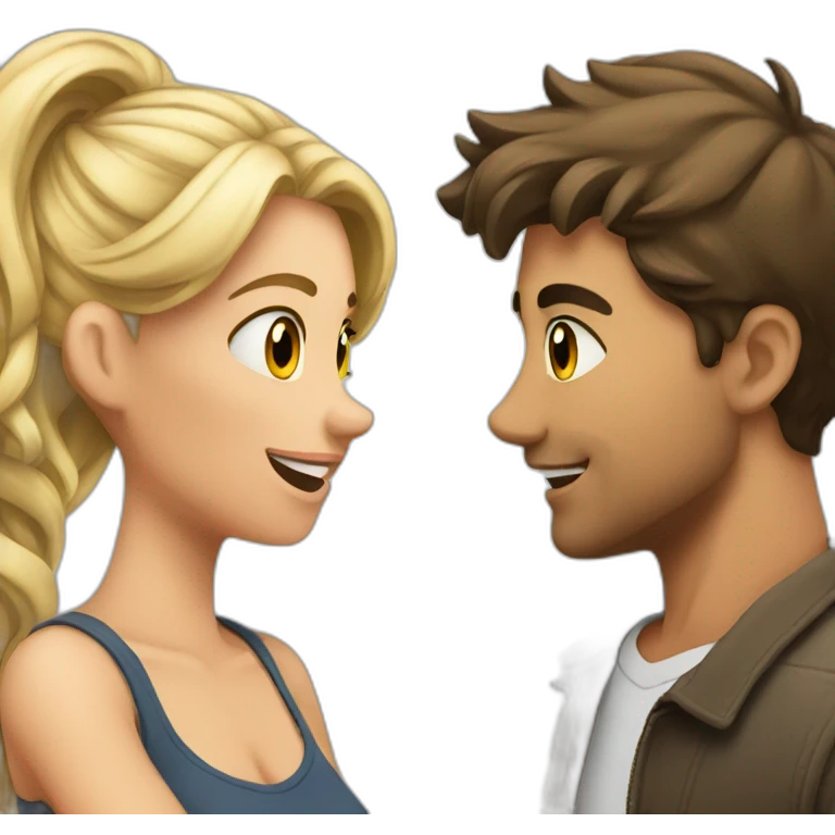 a guy flirting with a girl emoji