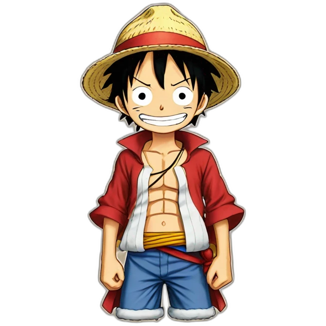 Monkey d luffy one Piece emoji