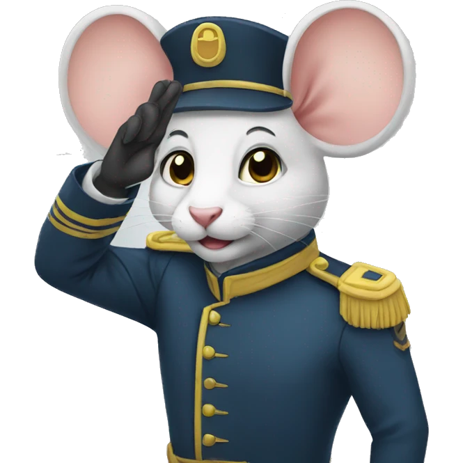 salute and mouse hybrid emoji