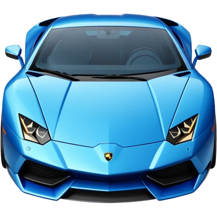Blue Lamborghini sports car emoji