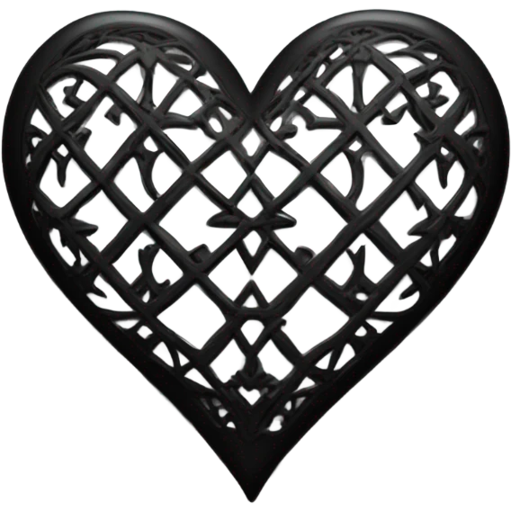 Goth black heart emoji