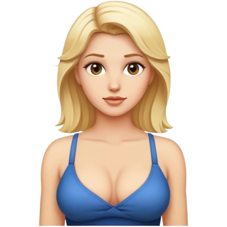 big chested blonde woman emoji
