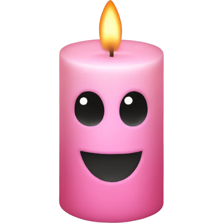 Halloween light pink candle  emoji