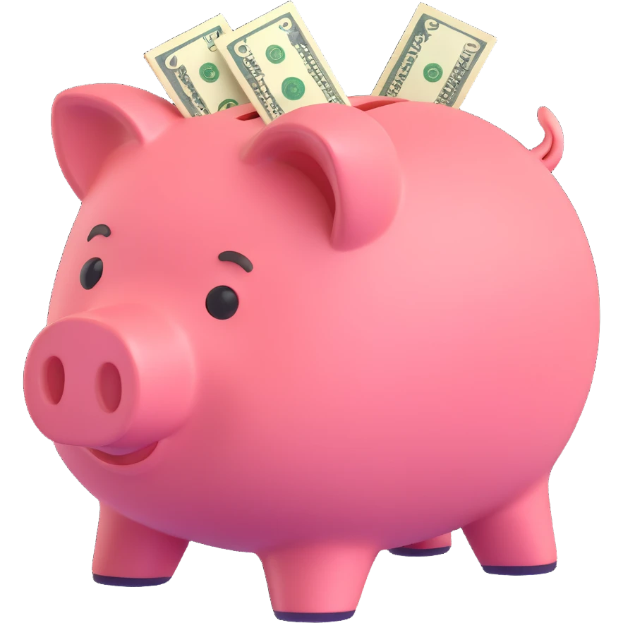 money in a piggy bank emoji