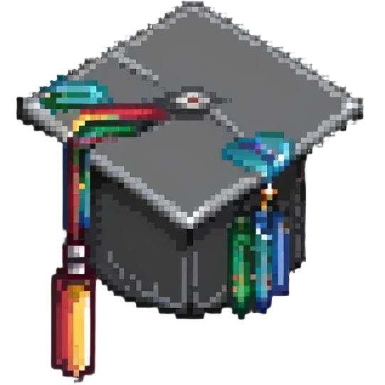 Graduation cap with diploma emoji