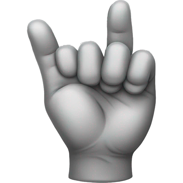 gray wolf hand sign emoji