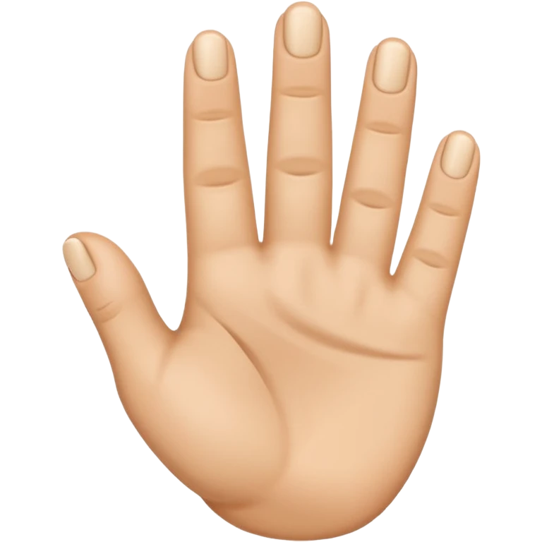 Hand emoji with thumb holding down ring finger with other fingers extended  emoji