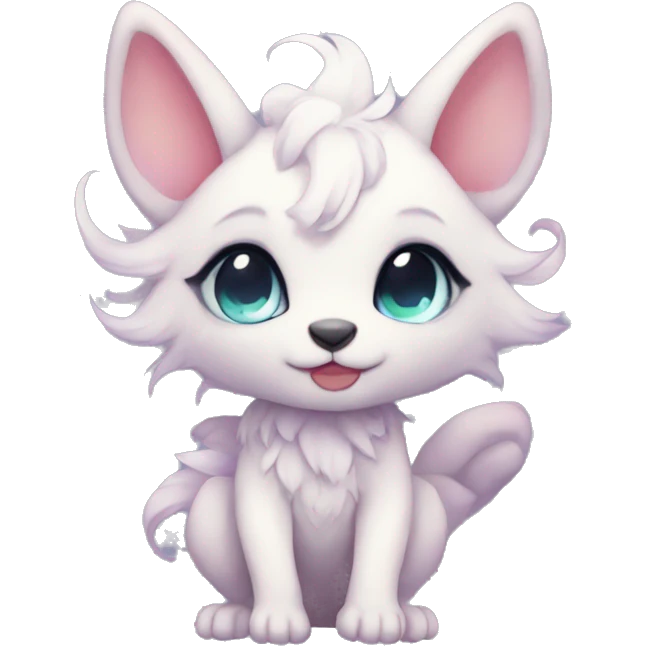 Kawaii bright fantasy ethereal anthro fursona animal emoji