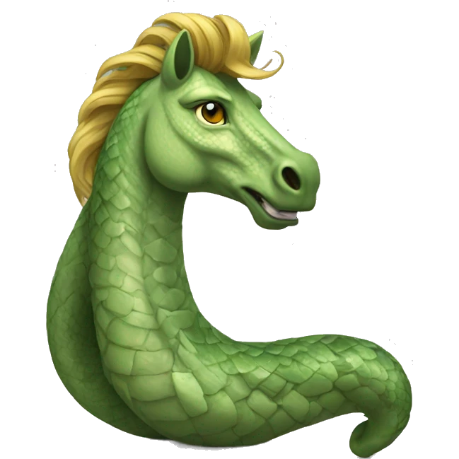 un cheval au corps de serpent  emoji