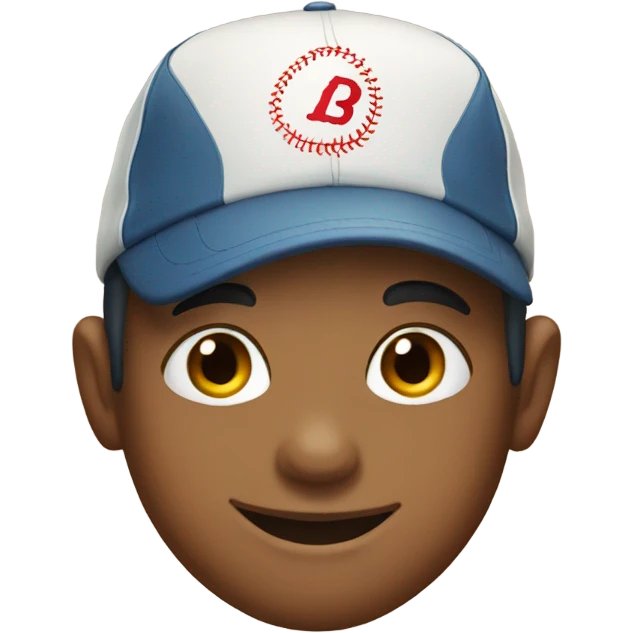 smiling boy in baseball cap emoji