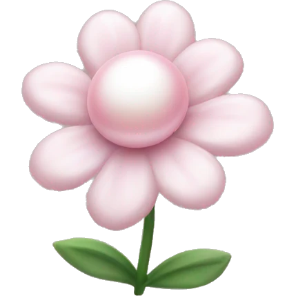 Pearl light pink flower emoji
