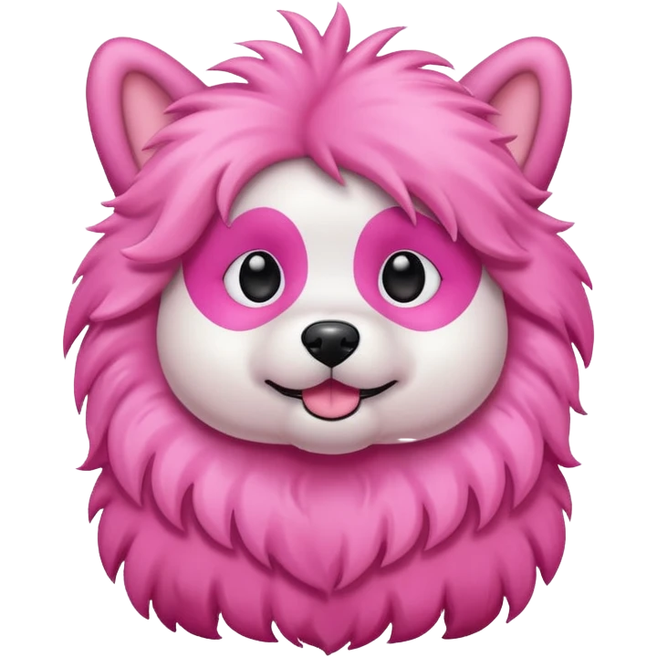 Pink dog emoji