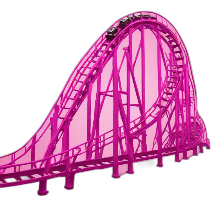 pink 3d rollercoaster emoji