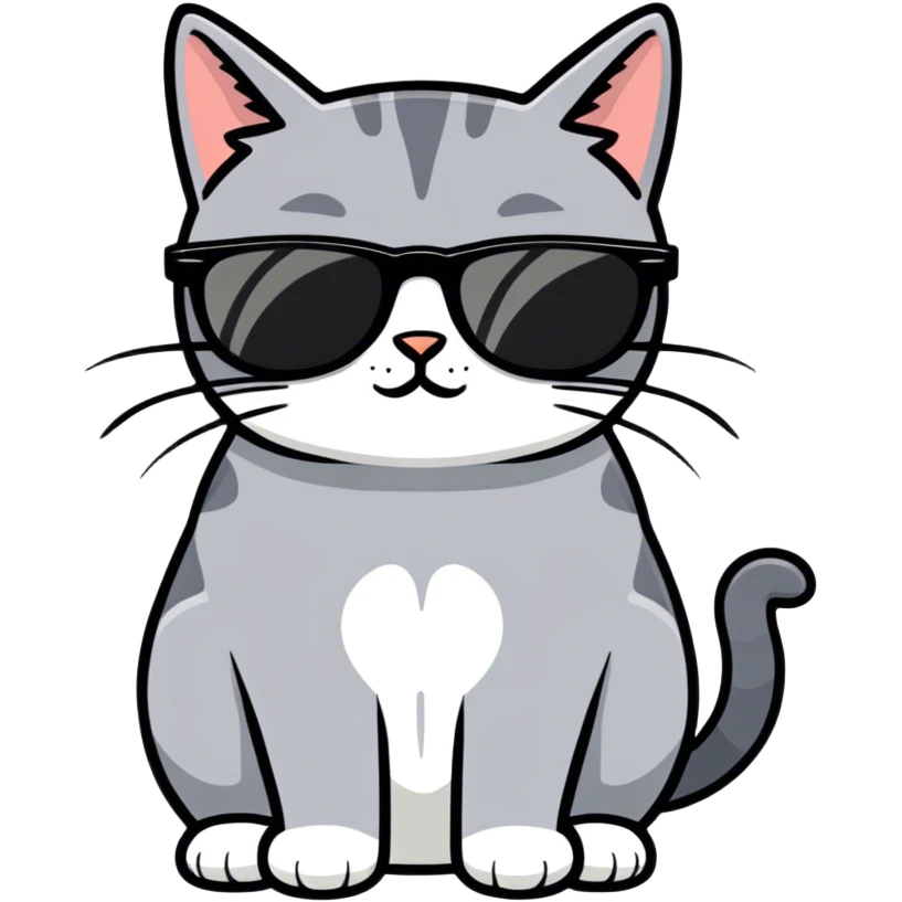 Cat with sunglasses emoji