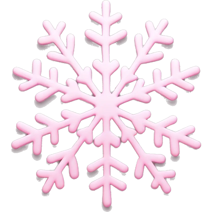 pastel pink snowflake  emoji