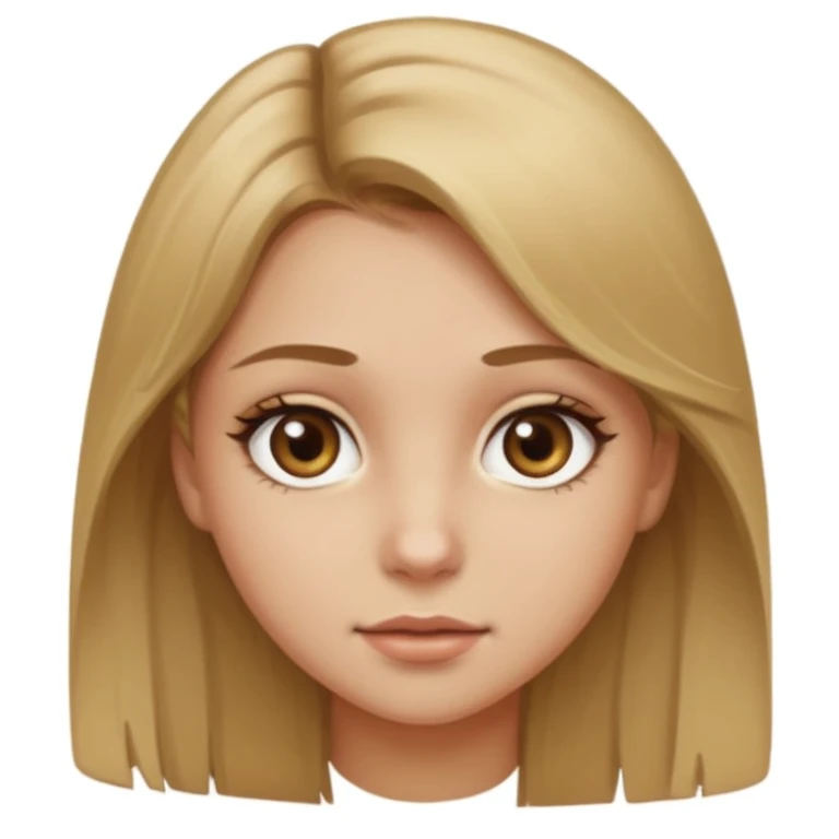 light brown eyed and dirty blonde girl emoji