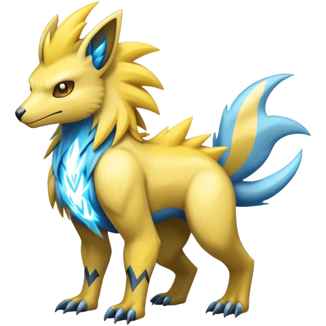 Manectric-Electrike-Fakémon-hybrid-creature (full body)  emoji